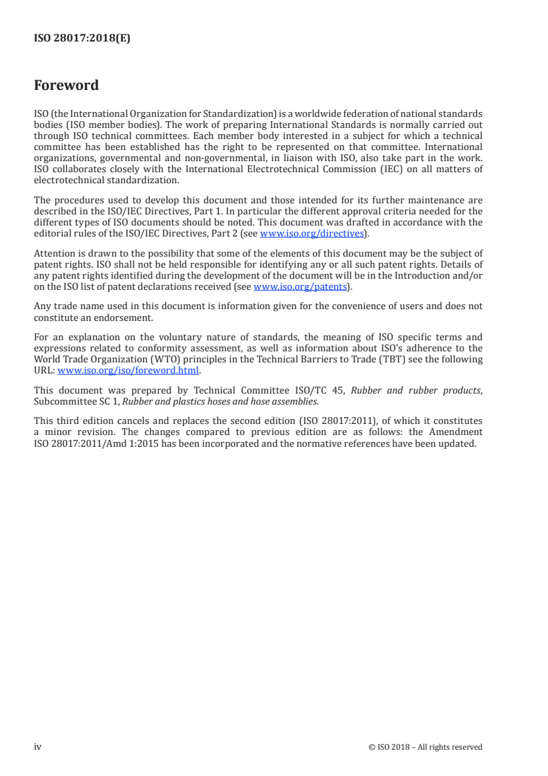 ISO 28017:2018 ISO 28017:2018 - Rubber hoses and hose assemblies, wire or textile reinforced, for dredging applications — Specification/8/2018 - Page 4 preview