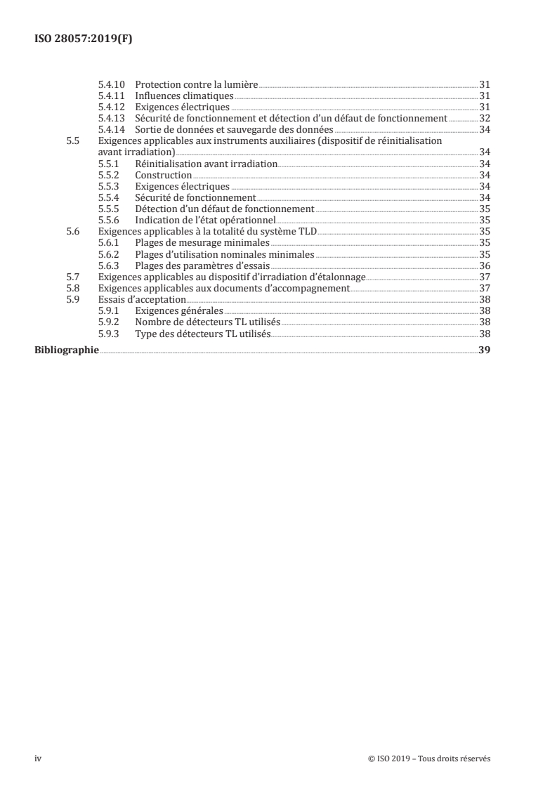 ISO 28057:2019 ISO 28057:2019 - Dosimétrie clinique — Dosimétrie avec détecteurs thermoluminescents solides pour les rayonnements de photons et d'électrons en radiothérapie/27/2019 - Page 4 preview