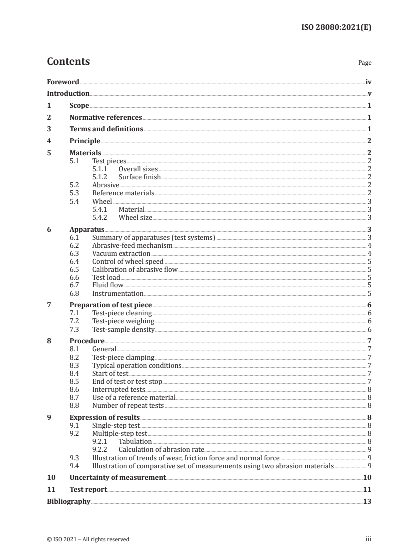 ISO 28080:2021 ISO 28080:2021 - Hardmetals — Abrasion tests for hardmetals/10/2021 - Page 3 preview