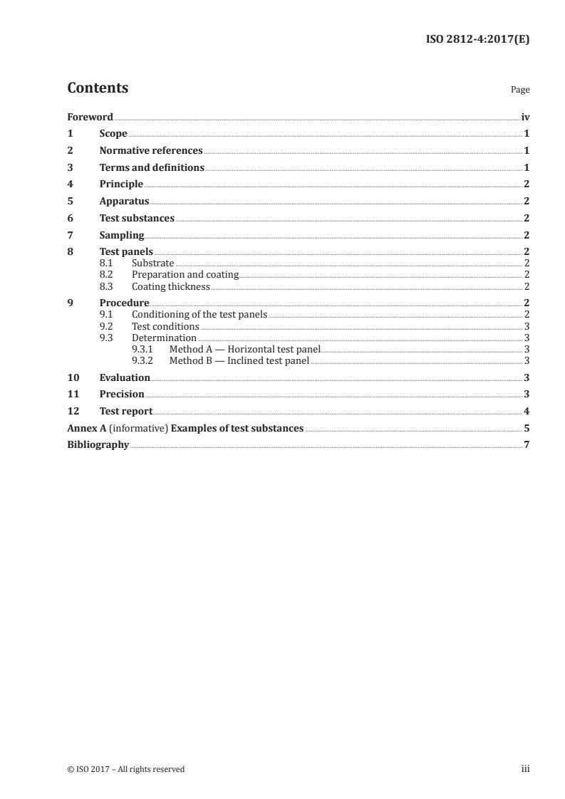 ISO 2812-4:2017 ISO 2812-4:2017 - Paints and varnishes — Determination of resistance to liquids — Part 4: Spotting methods/10/2017 - Page 3 preview
