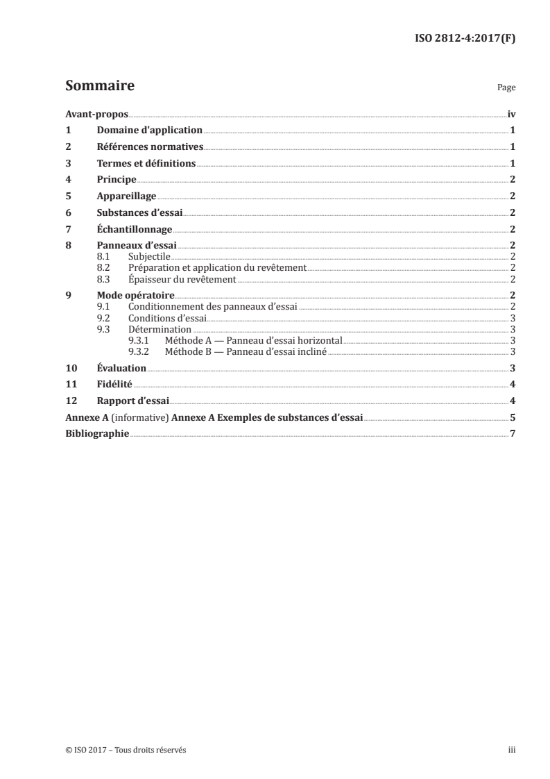 ISO 2812-4:2017 ISO 2812-4:2017 - Peintures et vernis — Détermination de la résistance aux liquides — Partie 4: Méthodes à la tache/10/2017 - Page 3 preview