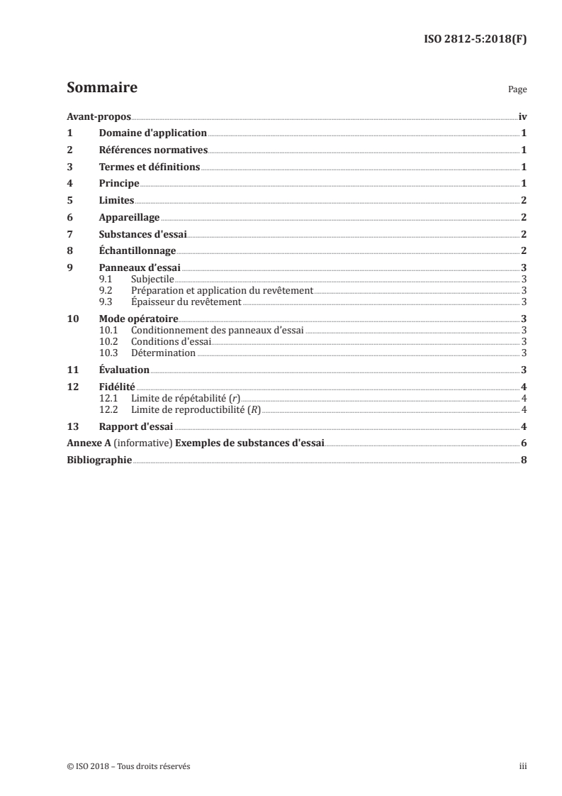 ISO 2812-5:2018 ISO 2812-5:2018 - Peintures et vernis — Détermination de la résistance aux liquides — Partie 5: Méthode au four à gradient de température
Released:8/3/2018 - Page 3 preview