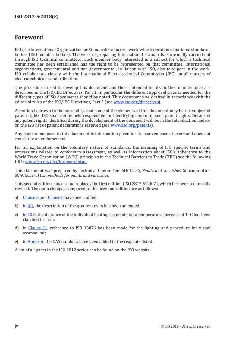 ISO 2812-5:2018 ISO 2812-5:2018 - Paints and varnishes — Determination of resistance to liquids — Part 5: Temperature-gradient oven method
Released:8/3/2018 - Page 4 preview