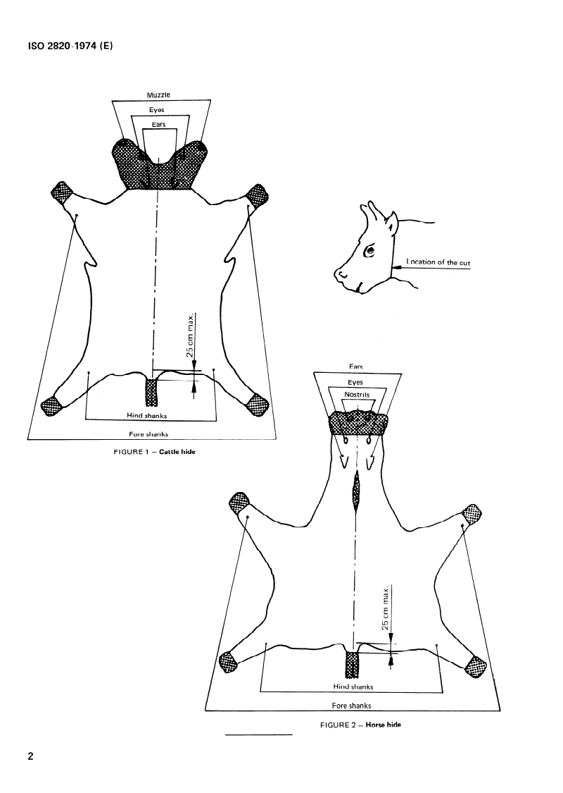 ISO 2820:1974 ISO 2820:1974 - Leather — Raw hides of cattle and horses — Method of trim/1/1974 - Page 4 preview
