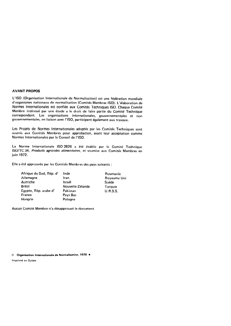 SIST ISO 2826:1996 ISO 2826:1974 - Abricots — Guide pour l'entreposage réfrigéré/1/1974 - Page 2 preview