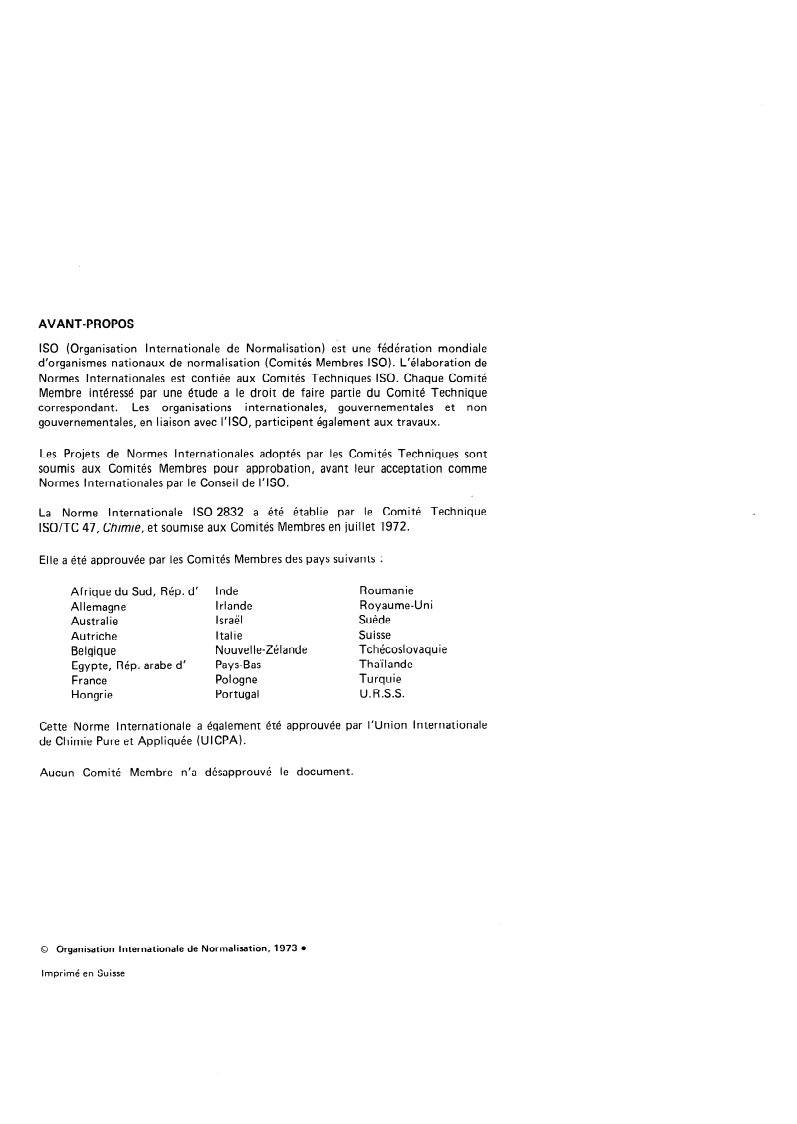 ISO 2832:1973 ISO 2832:1973 - Fluorure de sodium à usage industriel — Détermination de l'humidité/1/1973 - Page 2 preview
