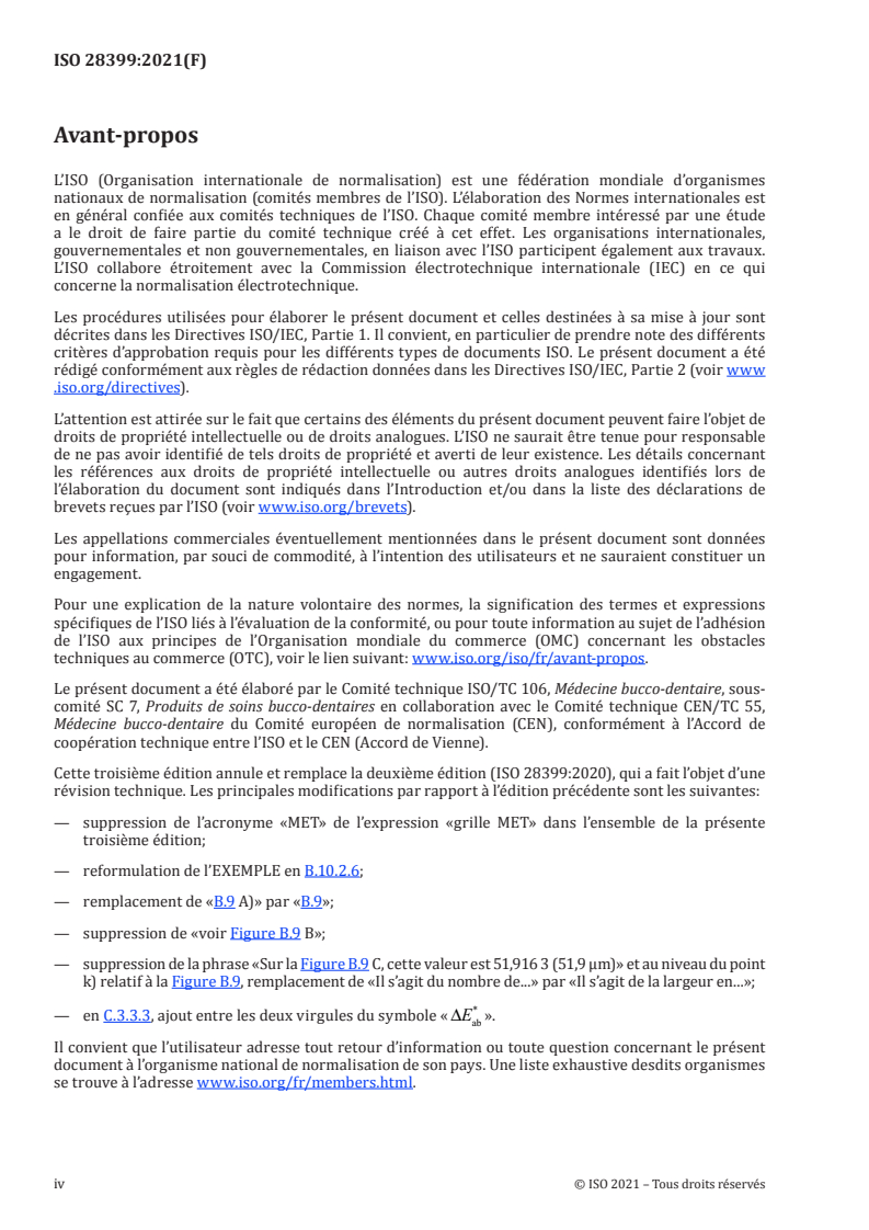 ISO 28399:2021 ISO 28399:2021 - Médecine bucco-dentaire — Produits d'éclaircissement dentaire par voie externe/22/2021 - Page 4 preview