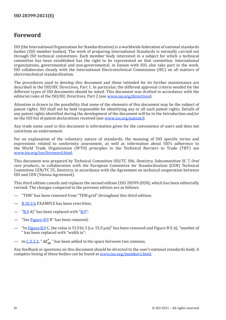 ISO 28399:2021 ISO 28399:2021 - Dentistry — External tooth bleaching products/22/2021 - Page 4 preview
