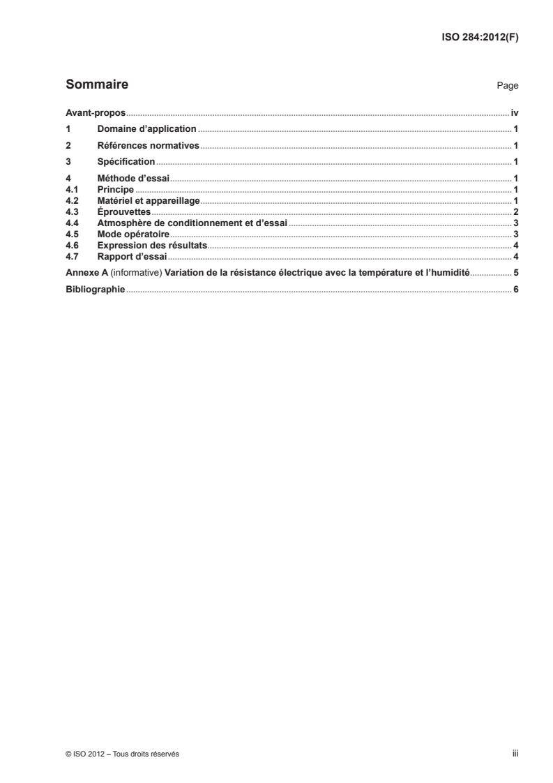 ISO 284:2012 ISO 284:2012 - Courroies transporteuses — Conductibilité électrique — Spécification et méthode d'essai/29/2012 - Page 3 preview