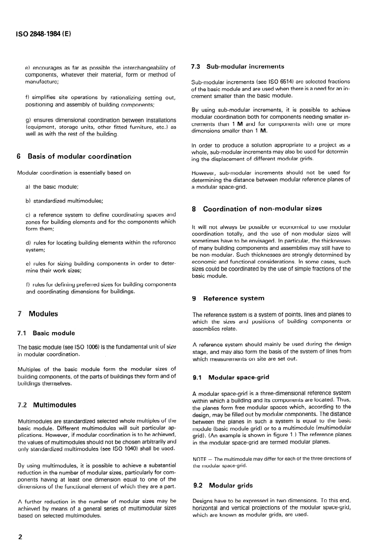 ISO 2848:1984 ISO 2848:1984 - Building construction — Modular coordination — Principles and rules/1/1984 - Page 4 preview