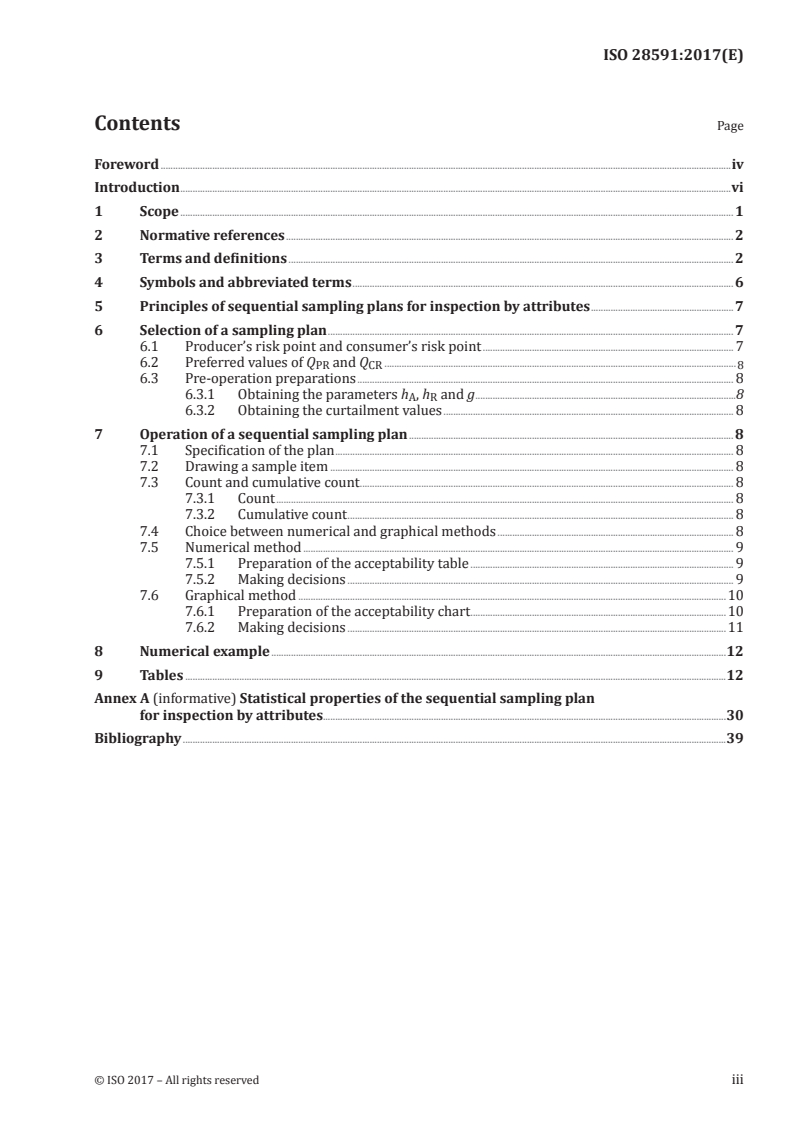 ISO 28591:2017 ISO 28591:2017 - Sequential sampling plans for inspection by attributes/23/2017 - Page 3 preview