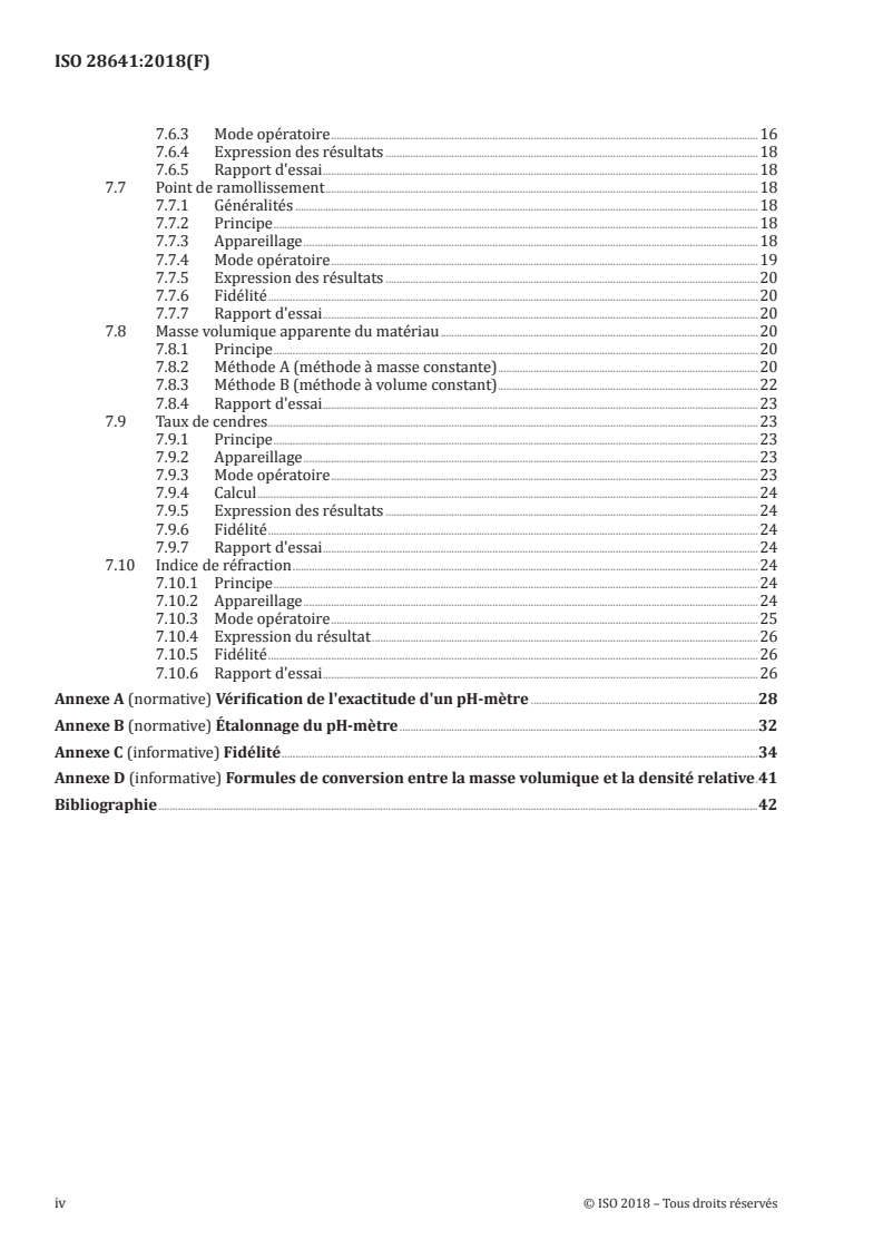 ISO 28641:2018 ISO 28641:2018 - Ingrédients de mélange du caoutchouc — Produits chimiques organiques — Méthodes d'essai générales/4/2018 - Page 4 preview
