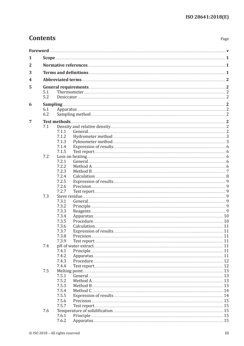 ISO 28641:2018 ISO 28641:2018 - Rubber compounding ingredients — Organic chemicals — General test methods/4/2018 - Page 3 preview