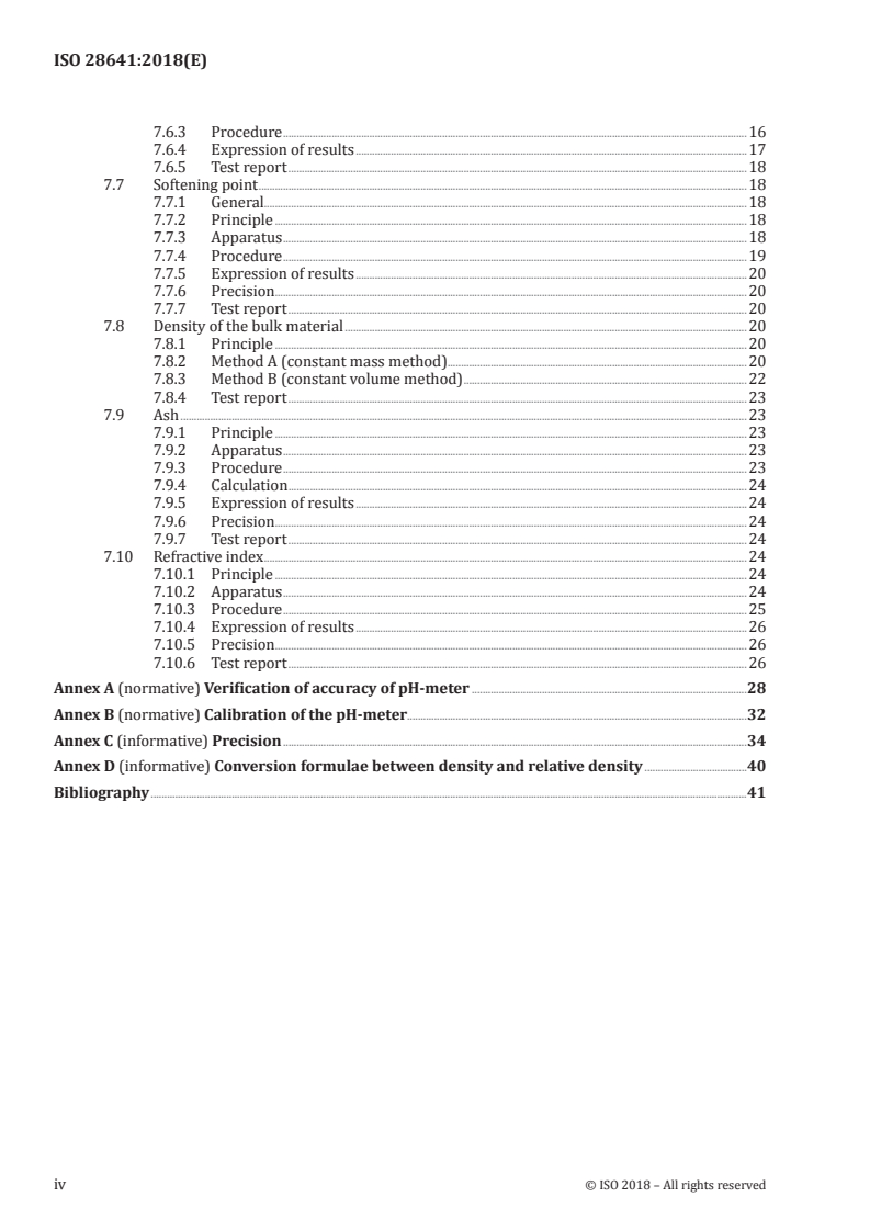 ISO 28641:2018 ISO 28641:2018 - Rubber compounding ingredients — Organic chemicals — General test methods/4/2018 - Page 4 preview