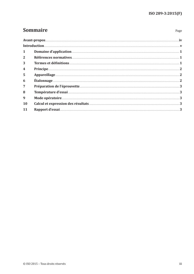 ISO 289-3:2015 ISO 289-3:2015 - Caoutchouc non vulcanisé — Déterminations utilisant un consistomètre à disque de cisaillement — Partie 3: Détermination de la valeur Delta Mooney pour le caoutchouc styrène-butadiène polymérisé en émulsion, étendu à l'huile, non pigmenté/9/2015 - Page 3 preview