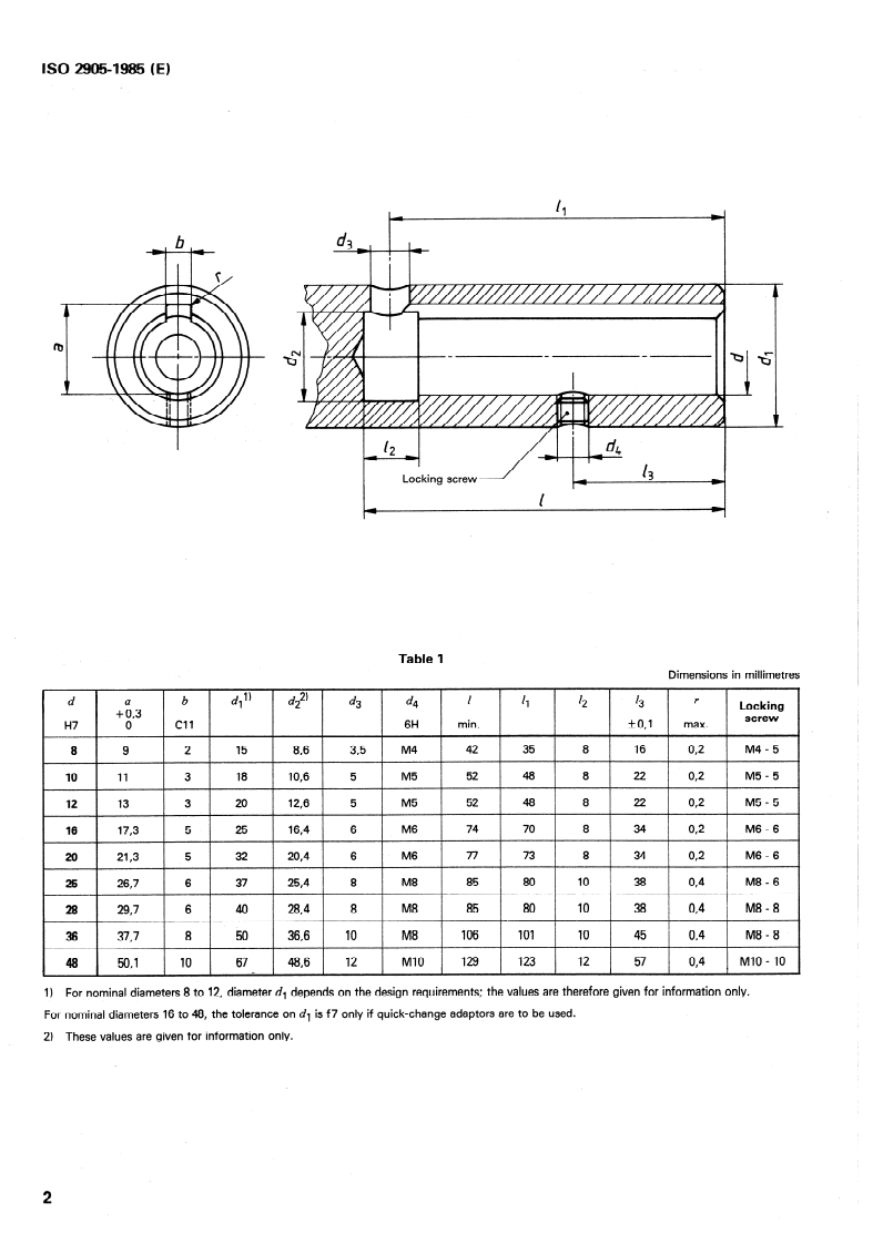 ISO 2905:1985 ISO 2905:1985 - Modular units for machine tool construction — Spindle noses and adjustable adaptors for multi-spindle heads/28/1985 - Page 4 preview
