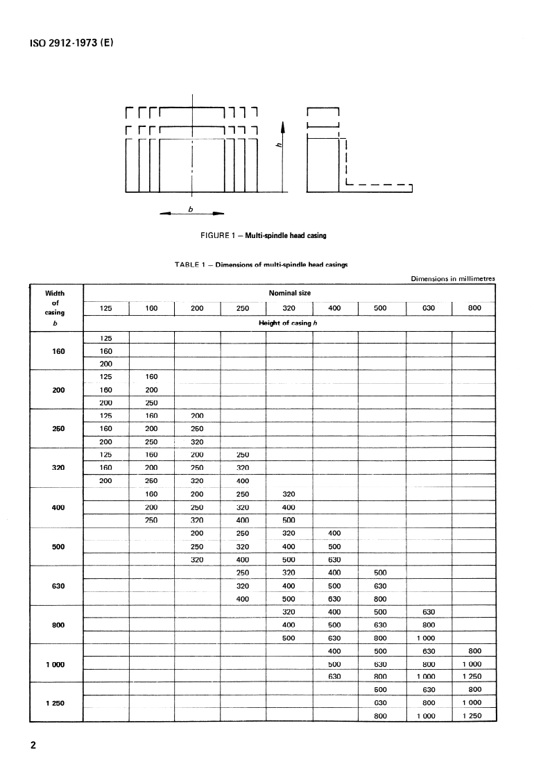ISO 2912:1973 ISO 2912:1973 - Modular units for machine tool construction — Multi-spindle heads — Casing and input drive shaft dimensions/1/1973 - Page 4 preview