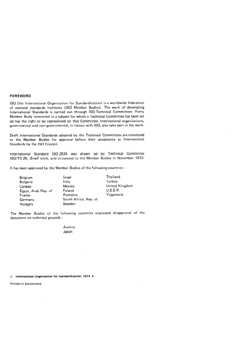 ISO 2935:1974 ISO 2935:1974 - Circular saw blades for woodworking — Dimensions/1/1974 - Page 2 preview