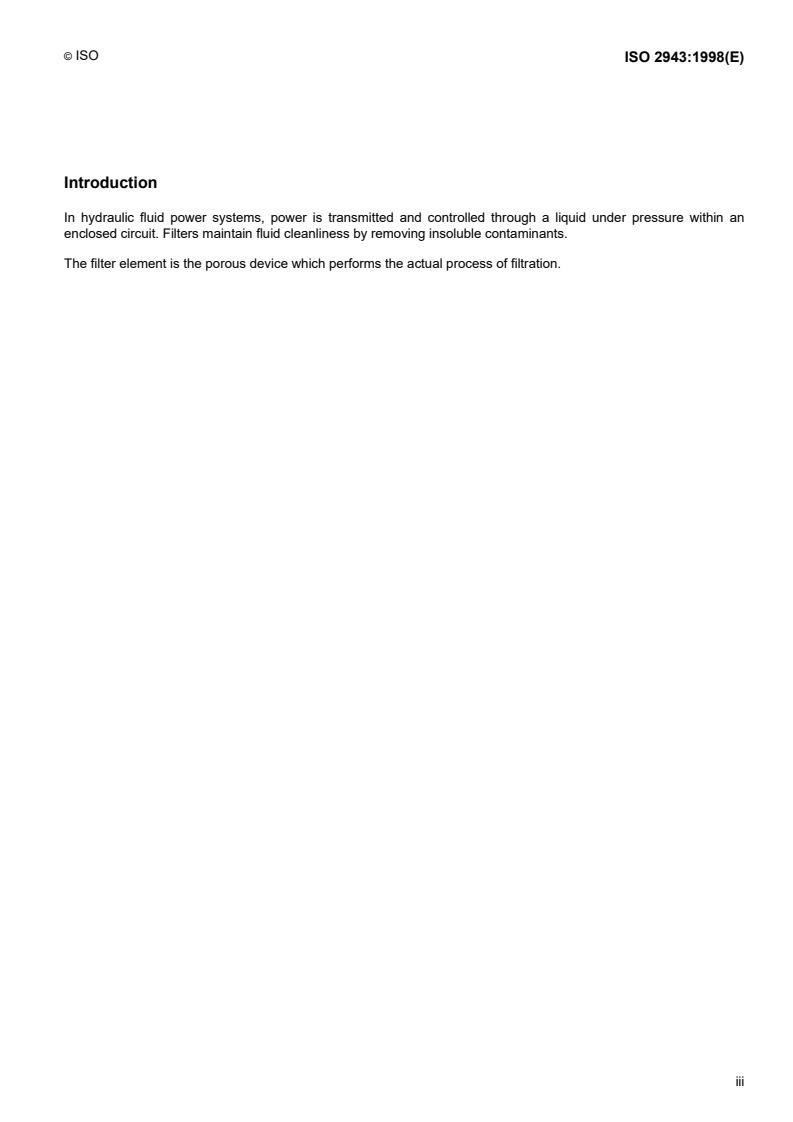 ISO 2943:1998 ISO 2943:1998 - Hydraulic fluid power — Filter elements — Verification of material compatibility with fluids/19/1998 - Page 3 preview
