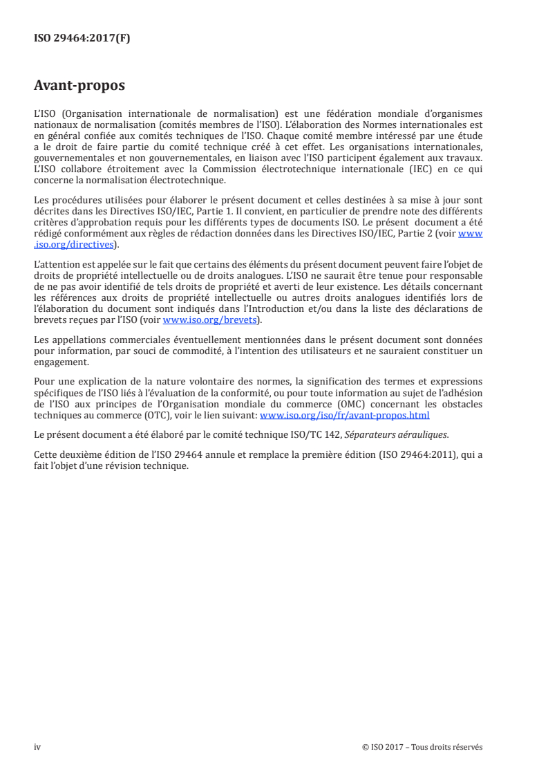 ISO 29464:2017 ISO 29464:2017 - Épuration de l'air et autres gaz— Terminologie/28/2017 - Page 4 preview