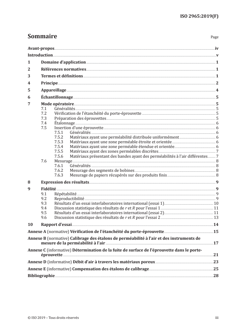 SIST ISO 2965:2020 ISO 2965:2019 - Matériaux utilisés comme papier à cigarettes, pour le gainage des filtres et comme papier manchette, y compris les matériaux possédant une zone perméable discrète ou orientée et les matériaux à bandes de perméabilité diverses — Détermination de la perméabilité à l'air/30/2019 - Page 3 preview