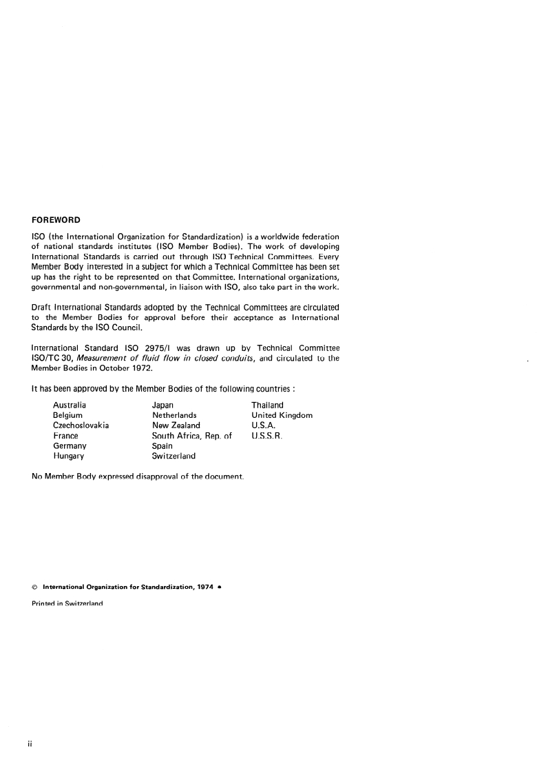 SIST ISO 2975-1:1997 ISO 2975-1:1974 - Measurement of water flow in closed conduits — Tracer methods — Part 1: General/1/1974 - Page 2 preview