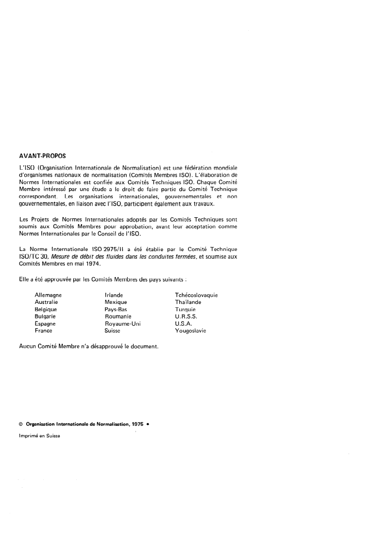 ISO 2975-2:1975 ISO 2975-2:1975 - Mesure de débit de l'eau dans les conduites fermées — Méthodes par traceurs — Partie 2: Méthode d'injection à débit constant, utilisant des traceurs non radio-actifs/1/1975 - Page 2 preview