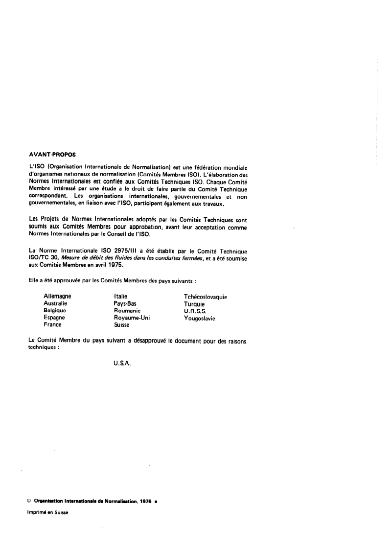 ISO 2975-3:1976 ISO 2975-3:1976 - Mesure de débit de l'eau dans les conduites fermées — Méthodes par traceurs — Partie 3: Méthode d'injection à débit constant, utilisant des traceurs radioactifs/1/1976 - Page 2 preview