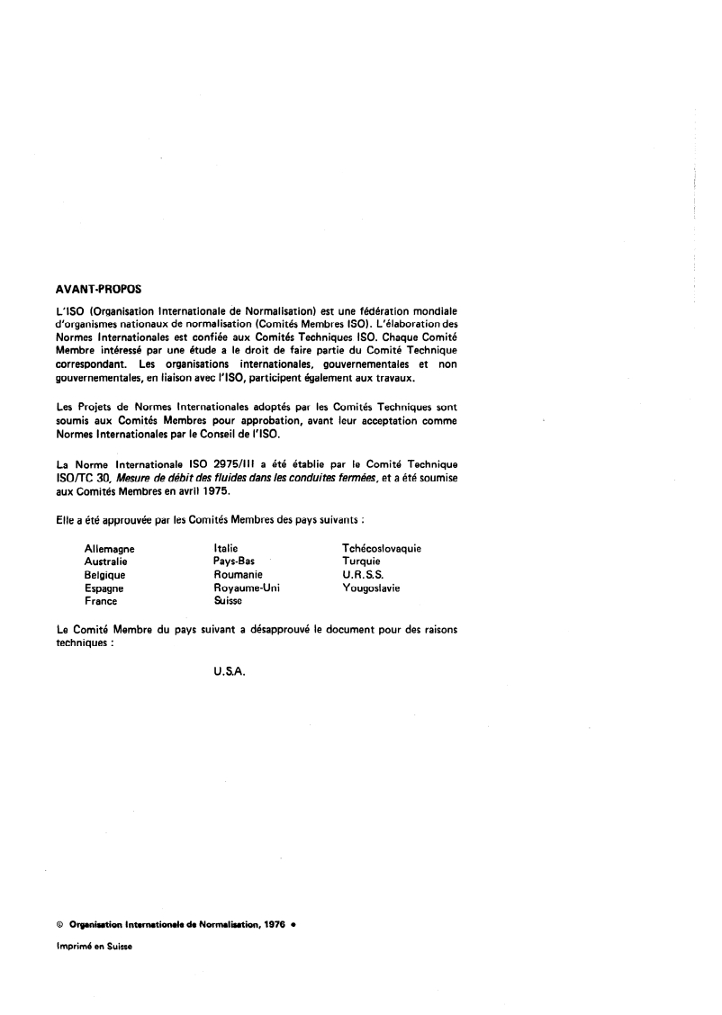 ISO 2975-3:1976 ISO 2975-3:1976 - Mesure de débit de l'eau dans les conduites fermées — Méthodes par traceurs — Partie 3: Méthode d'injection à débit constant, utilisant des traceurs radioactifs/1/1976 - Page 2 preview
