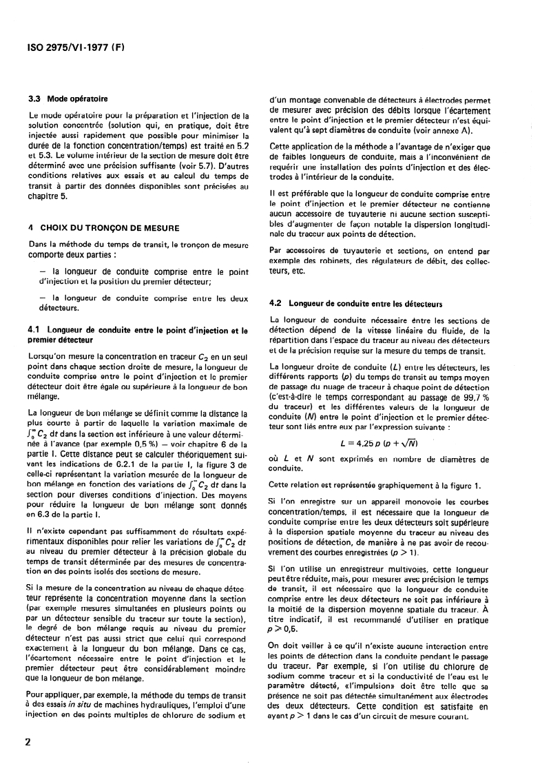 ISO 2975-6:1977 ISO 2975-6:1977 - Mesure de débit de l'eau dans les conduites fermées — Méthodes par traceurs — Partie 6: Méthode du temps de transit utilisant des traceurs non radioactifs/1/1977 - Page 4 preview