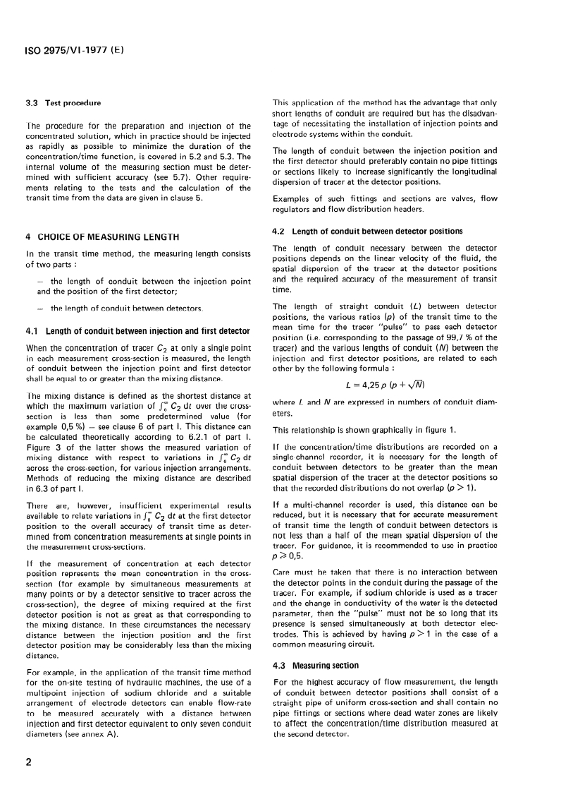 ISO 2975-6:1977 ISO 2975-6:1977 - Measurement of water flow in closed conduits — Tracer methods — Part 6: Transit time method using non-radioactive tracers/1/1977 - Page 4 preview