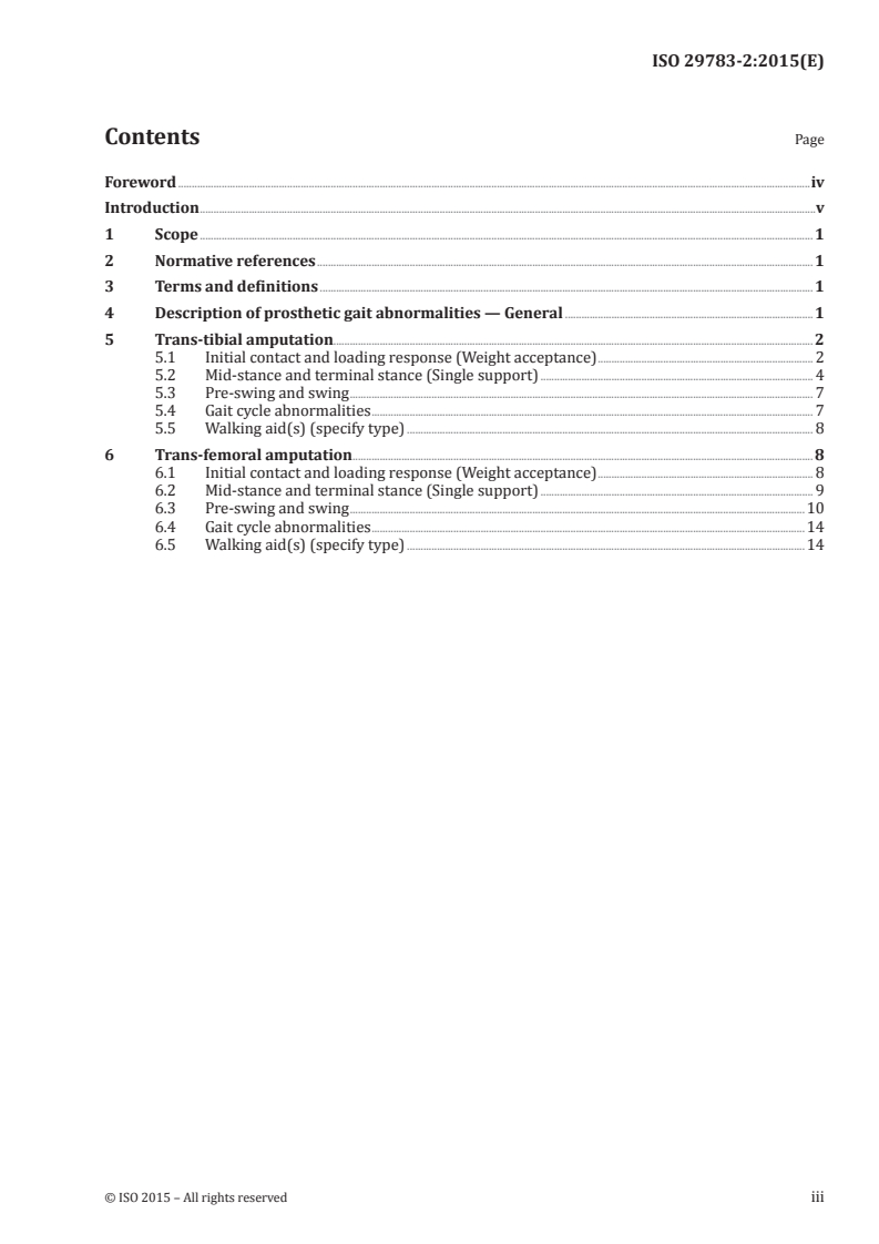 ISO 29783-2:2015 ISO 29783-2:2015 - Prosthetics and orthotics — Vocabulary — Part 2: Prosthetic gait/20/2015 - Page 3 preview
