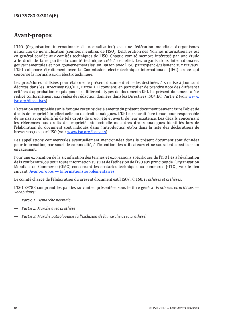 ISO 29783-3:2016 ISO 29783-3:2016 - Prothèses et orthèses — Vocabulaire — Partie 3: Marche pathologique (à l'exclusion de la marche avec prothèse)/9/2016 - Page 4 preview