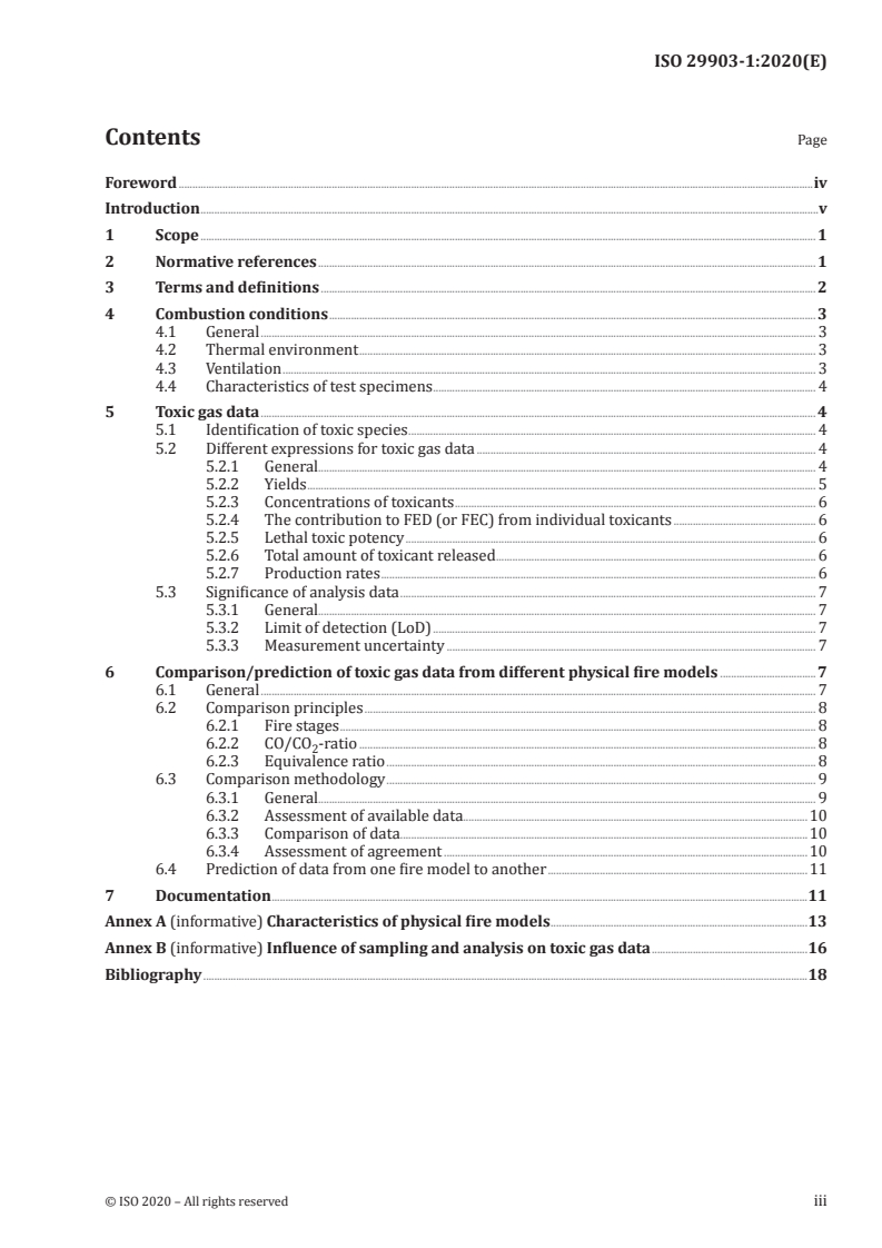 ISO 29903-1:2020 ISO 29903-1:2020 - Comparison of toxic gas data from different tests — Part 1: Guidance and requirements/22/2020 - Page 3 preview