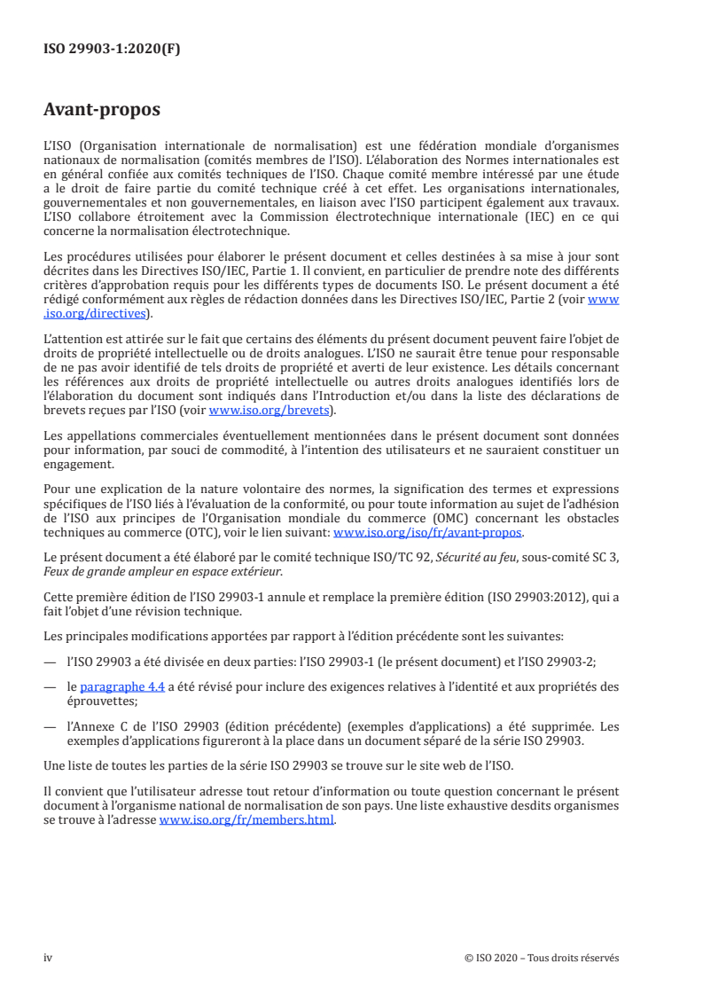 ISO 29903-1:2020 ISO 29903-1:2020 - Comparaison de données de gaz toxiques provenant de différents essais — Partie 1: Lignes directrices et exigences/26/2020 - Page 4 preview