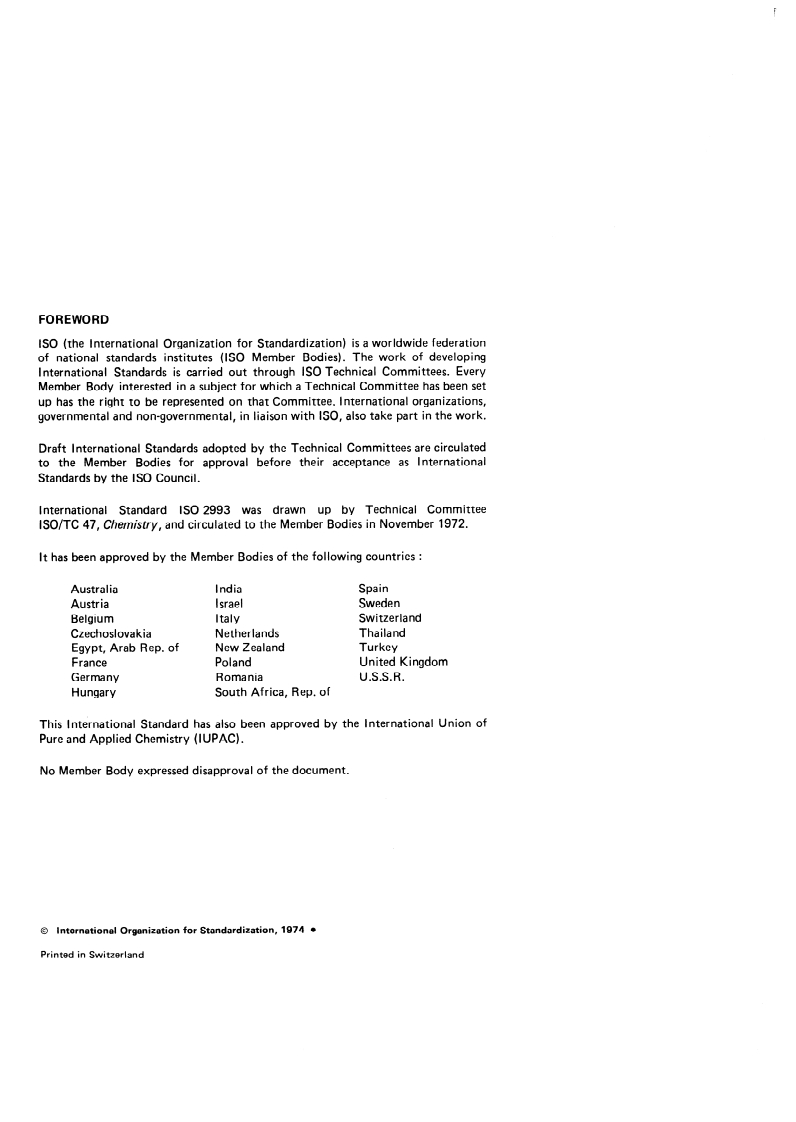 ISO 2993:1974 ISO 2993:1974 - Ammonium sulphate for industrial use — Determination of free acidity — Titrimetric method/1/1974 - Page 2 preview
