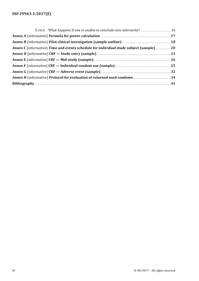 ISO 29943-1:2017 ISO 29943-1:2017 - Condoms — Guidance on clinical studies — Part 1: Male condoms, clinical function studies based on self-reports/6/2017 - Page 4 preview