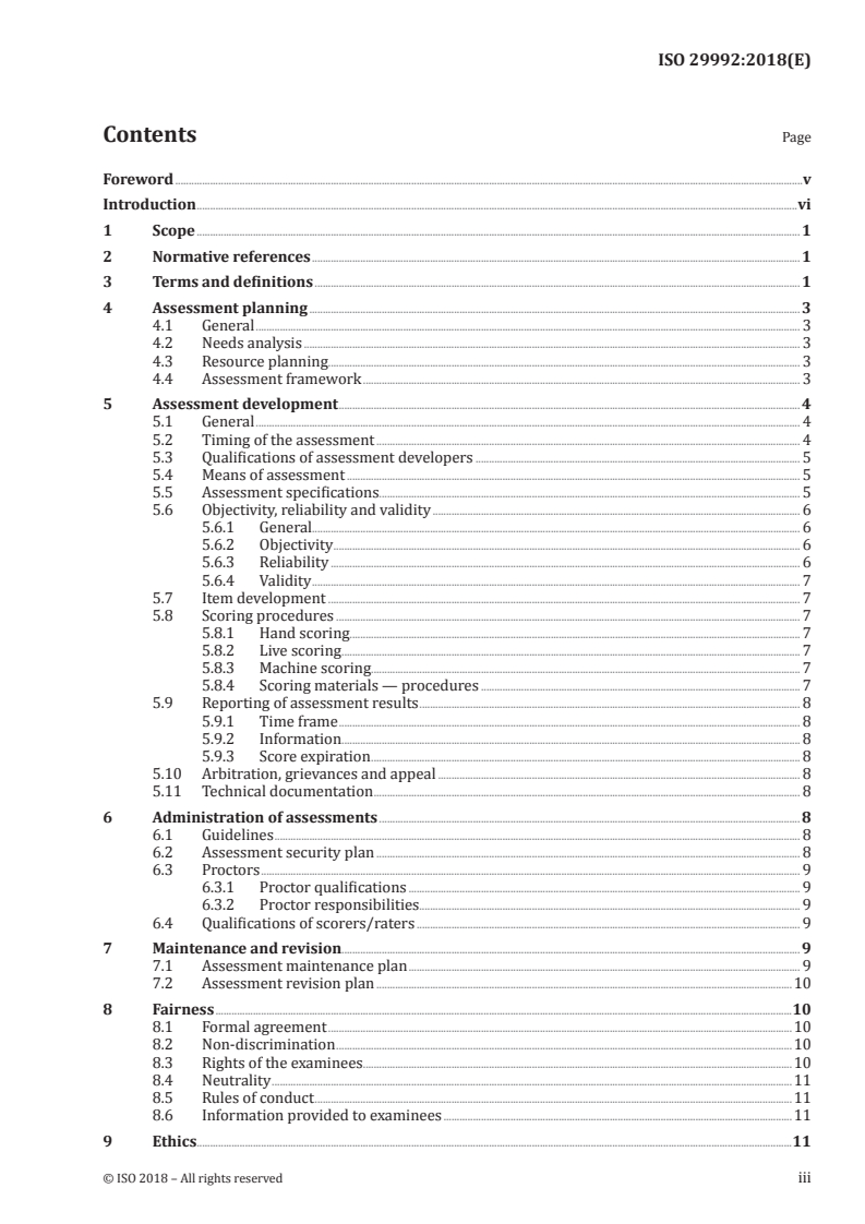 ISO 29992:2018 ISO 29992:2018 - Assessment of outcomes of learning services — Guidance/19/2018 - Page 3 preview