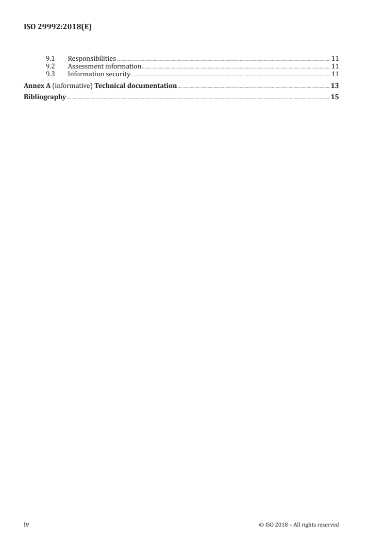 ISO 29992:2018 ISO 29992:2018 - Assessment of outcomes of learning services — Guidance/19/2018 - Page 4 preview