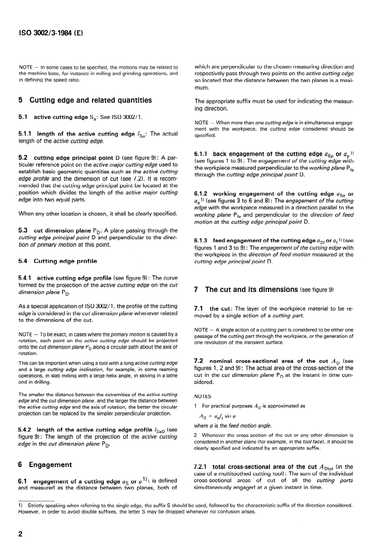 ISO 3002-3:1984 ISO 3002-3:1984 - Basic quantities in cutting and grinding — Part 3: Geometric and kinematic quantities in cutting/1/1984 - Page 4 preview