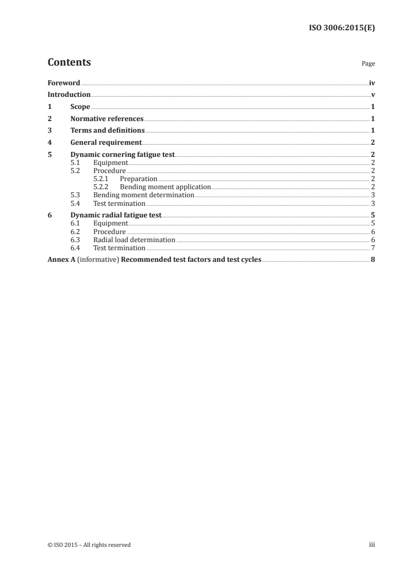ISO 3006:2015 ISO 3006:2015 - Road vehicles — Passenger car wheels for road use — Test methods/4/2015 - Page 3 preview