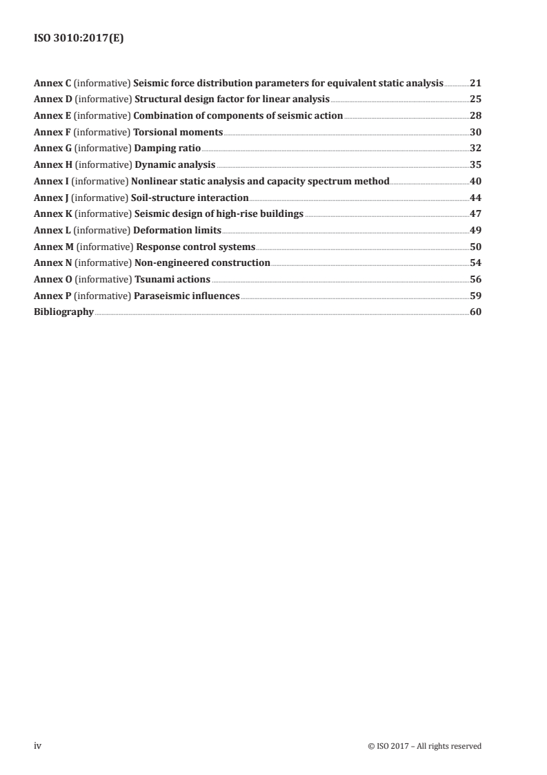 ISO 3010:2017 ISO 3010:2017 - Bases for design of structures — Seismic actions on structures/30/2017 - Page 4 preview
