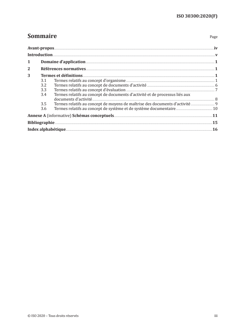 SIST ISO 30300:2021 ISO 30300:2020 - Information et documentation — Systèmes de gestion des documents d'activité — Principes essentiels et vocabulaire/4/2020 - Page 3 preview