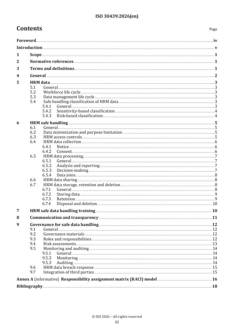 ISO 30439:2026 ISO 30439:2026 - Human resource management — Safe handling of data - Page 3 preview