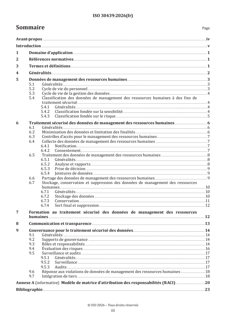 ISO 30439:2026 ISO 30439:2026 - Management des ressources humaines — Traitement sécurisé des données - Page 3 preview