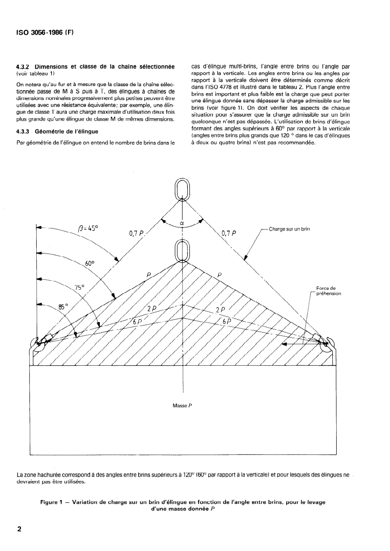 ISO 3056:1986 ISO 3056:1986 - Chaînes de levage non calibrées en acier rond et élingues à chaînes — Utilisation et entretien/11/1986 - Page 4 preview