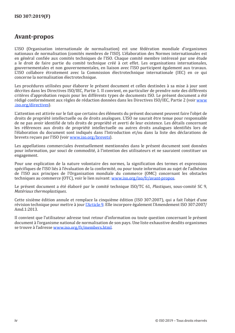 ISO 307:2019 ISO 307:2019 - Plastiques — Polyamides — Détermination de l'indice de viscosité/26/2019 - Page 4 preview