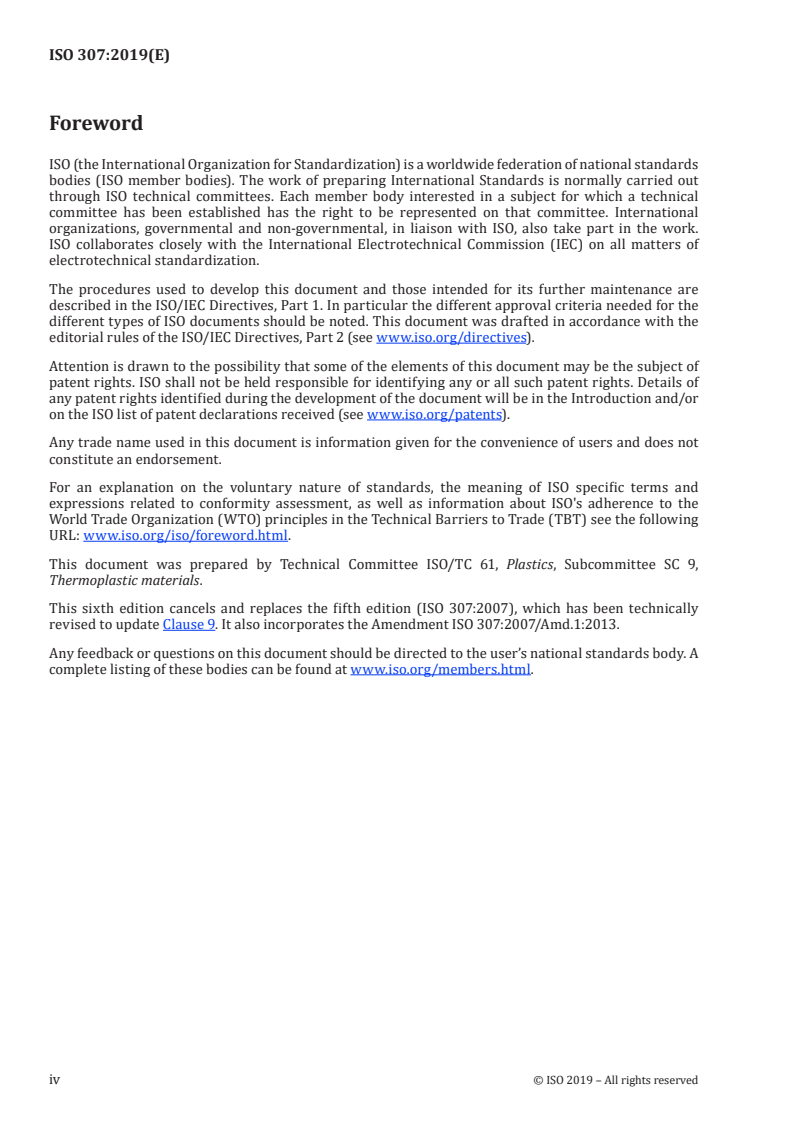 ISO 307:2019 ISO 307:2019 - Plastics — Polyamides — Determination of viscosity number/26/2019 - Page 4 preview