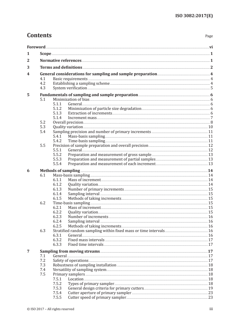 ISO 3082:2017 ISO 3082:2017 - Iron ores — Sampling and sample preparation procedures/17/2017 - Page 3 preview