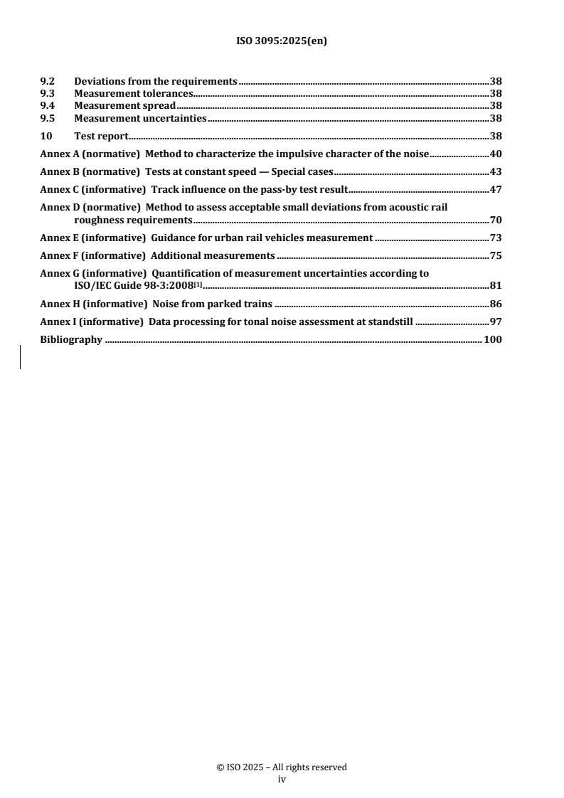 ISO 3095:2025 REDLINE ISO 3095:2025 - Railway applications — Acoustics — Measurement of noise emitted by railbound vehicles - Page 4 preview
